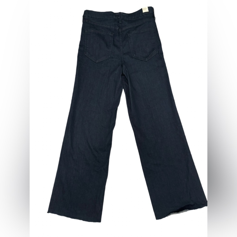 Frank & Eileen Italian East Galway Wide Leg Raw Hem Jeans Dark Wash Size 30 - Picture 4 of 10